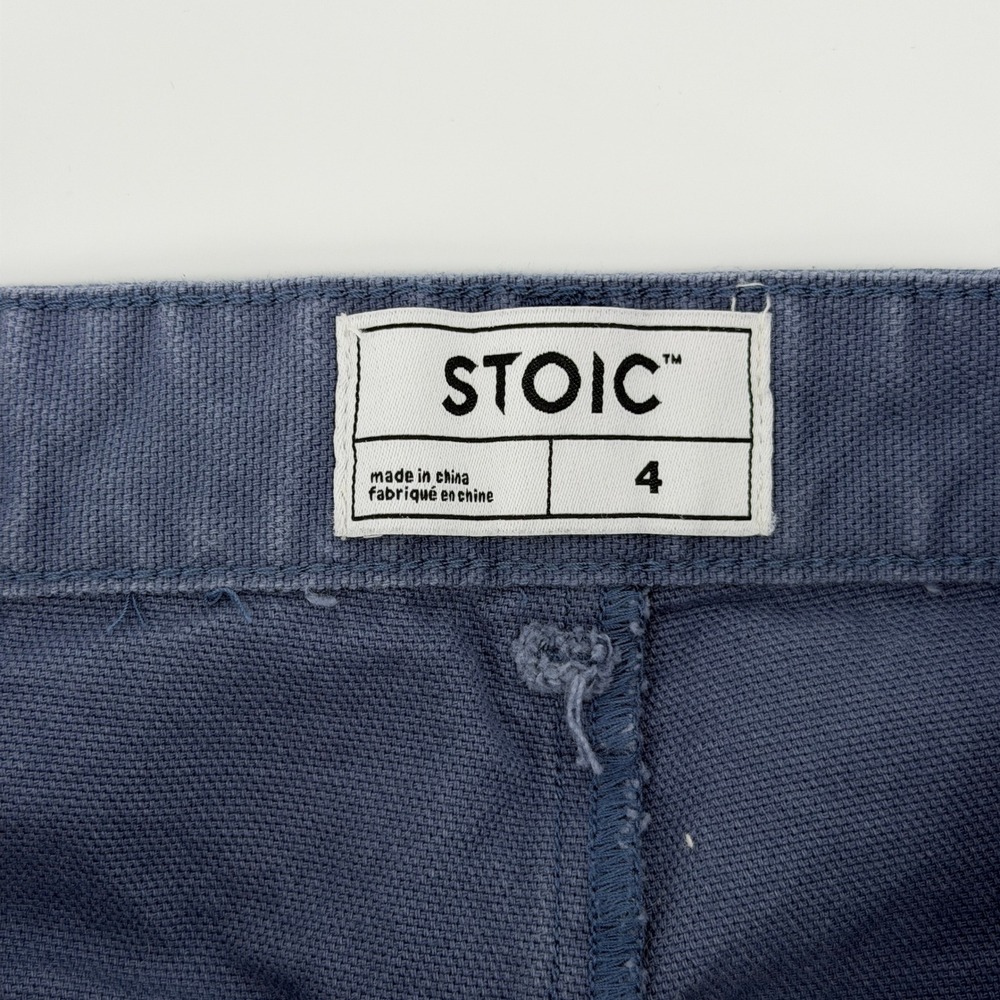Stoic Canvas Utility Pants Womens 4 Slate Blue High Rise Straight Leg Workwear - Picture 6 of 14